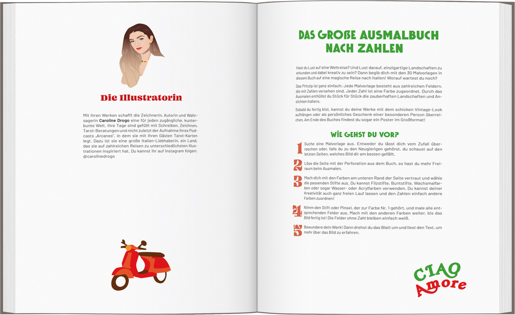 Weitere Ansicht: Italien - Das große Ausmalbuch nach Zahlen | Caroline Drogo