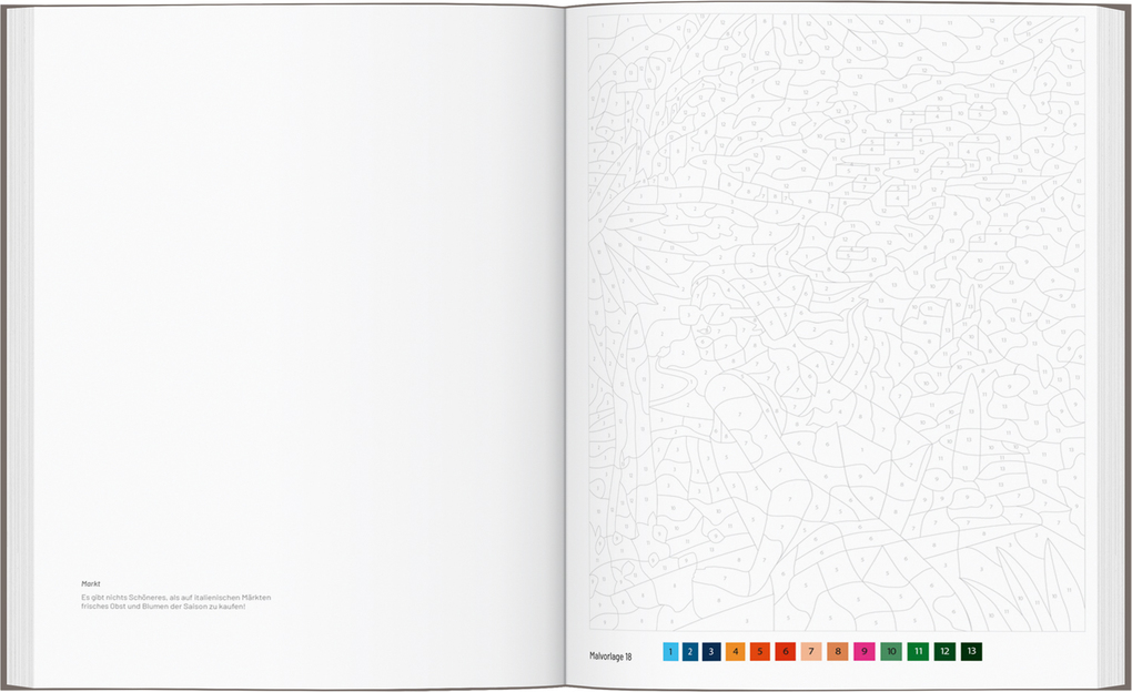 Weitere Ansicht: Italien - Das große Ausmalbuch nach Zahlen | Caroline Drogo