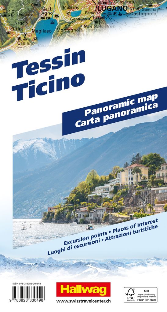 Weitere Ansicht: Hallwag Panoramakarte Tessin