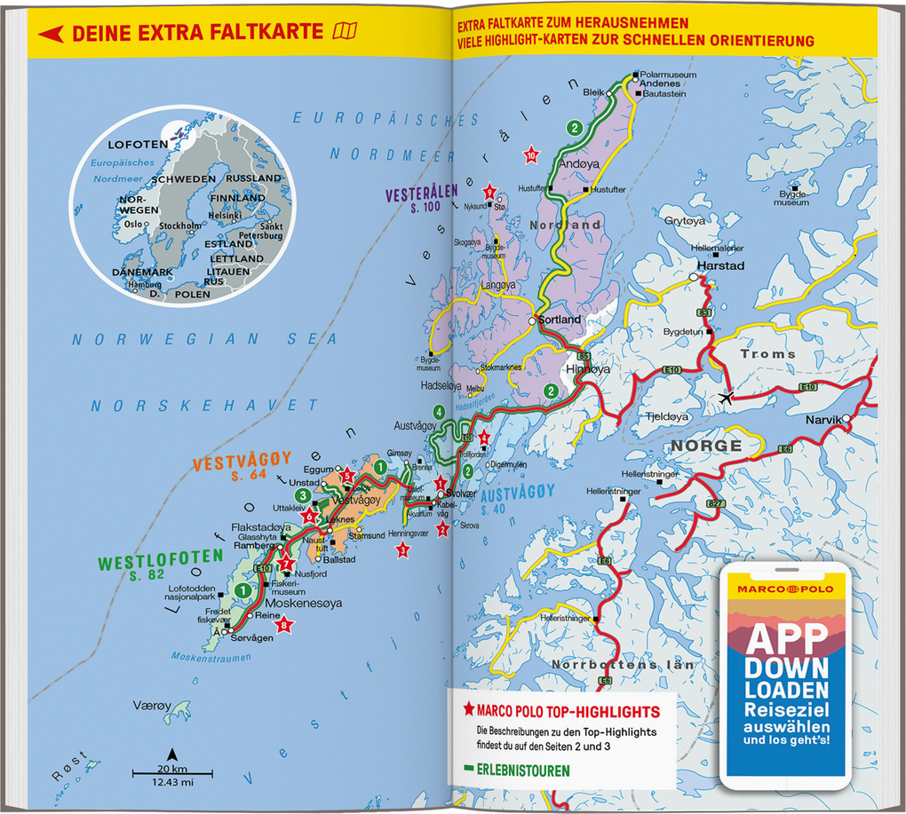 Weitere Ansicht: MARCO POLO Reiseführer Lofoten & Vesterålen | Michael Möbius, Annette Ster