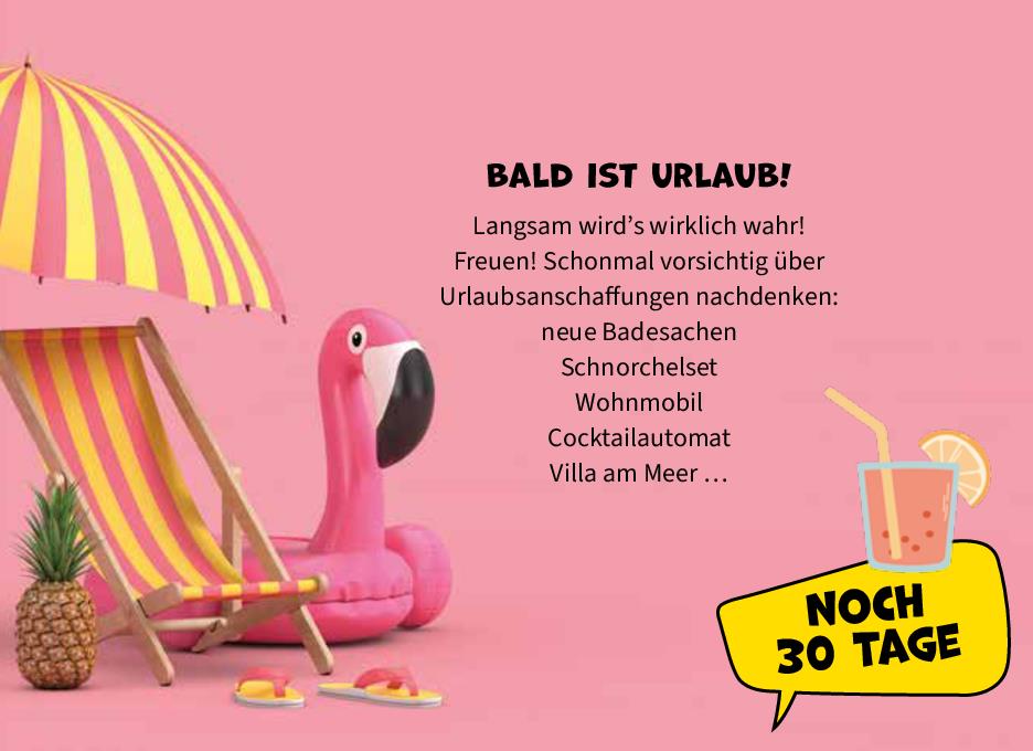 Weitere Ansicht: Countdown bis zum Urlaub