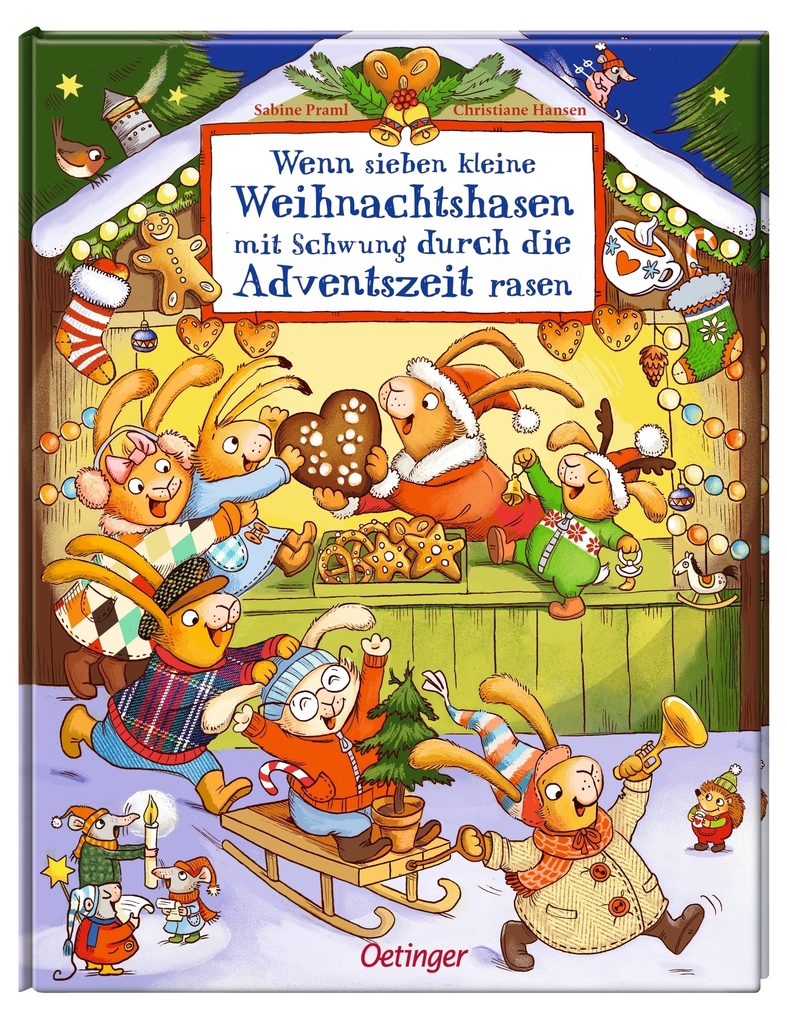 Weitere Ansicht: Wenn sieben kleine Weihnachtshasen mit Schwung durch die Adventszeit rasen | Sabine Praml
