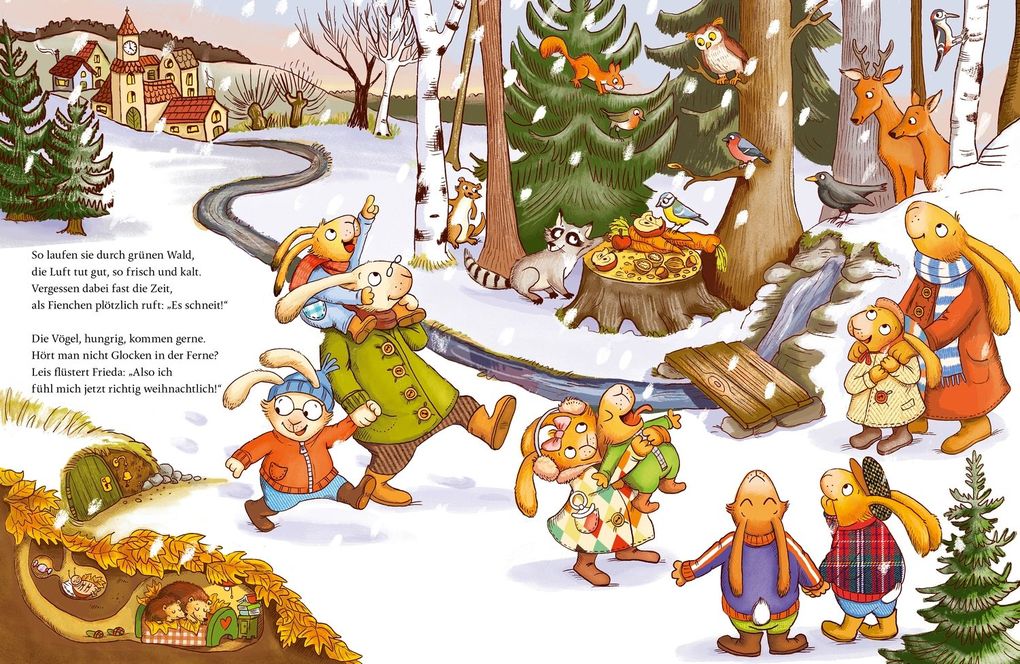 Weitere Ansicht: Wenn sieben kleine Weihnachtshasen mit Schwung durch die Adventszeit rasen | Sabine Praml
