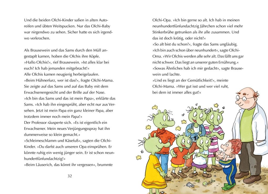 Weitere Ansicht: Die Olchis und das Sams 1. Die kaputte Wunschmaschine | Erhard Dietl, Paul Maar