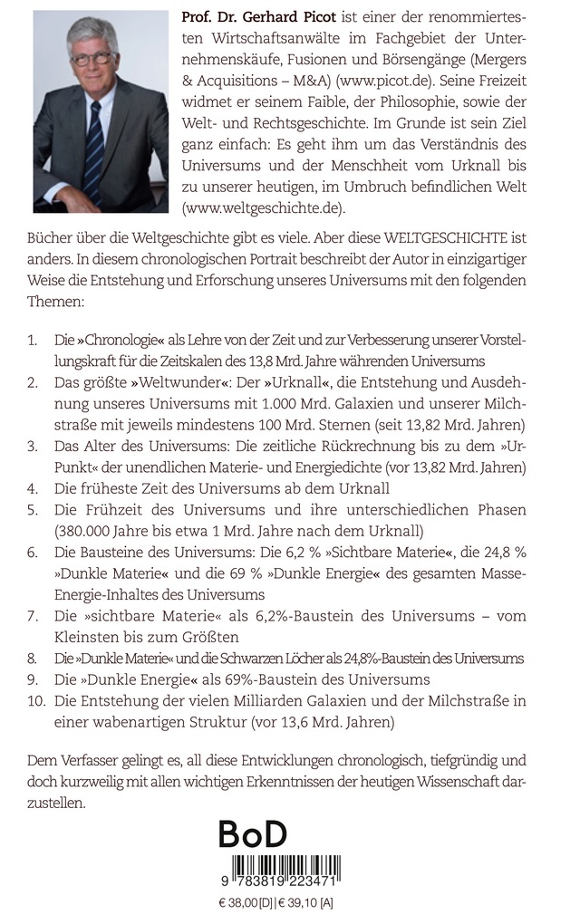 Weitere Ansicht: Weltgeschichte - Vom Urknall bis zur heutigen Welt im Umbruch - Band I | Gerhard Picot