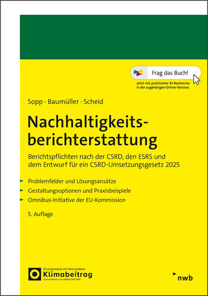 Produktbild: Nachhaltigkeitsberichterstattung | Karina Sopp, Josef Baumüller, Oliver Scheid
