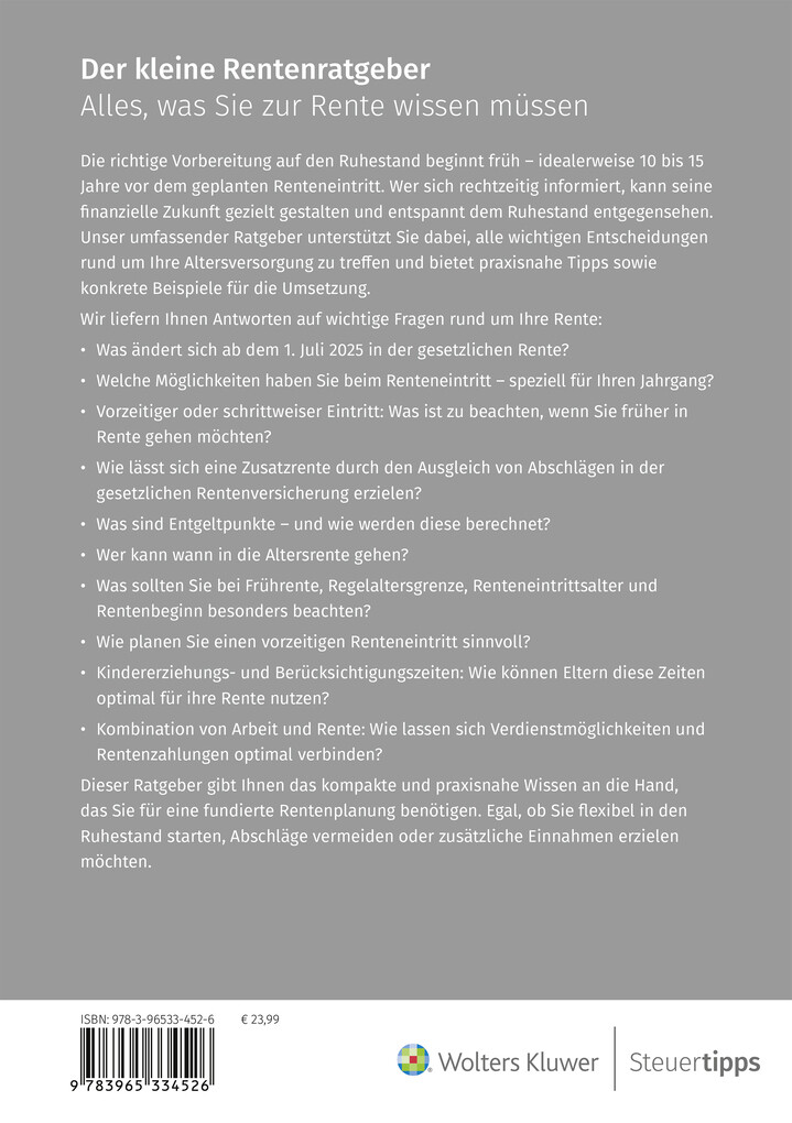 Weitere Ansicht: Der kleine Rentenratgeber | Rolf Winkel