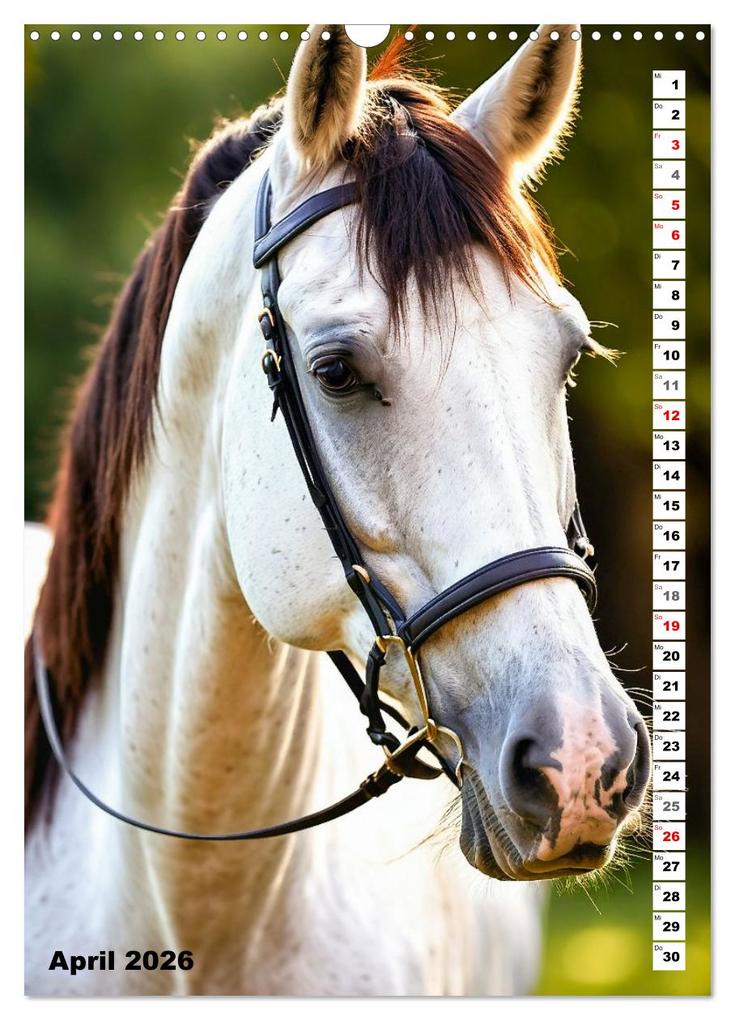 Weitere Ansicht: Pferdekalender - Wunderschöne Pferde in Natur und Portraits (Wandkalender 2026 DIN A3 hoch), CALVENDO Monatskalender | MB Fotografie, Calvendo