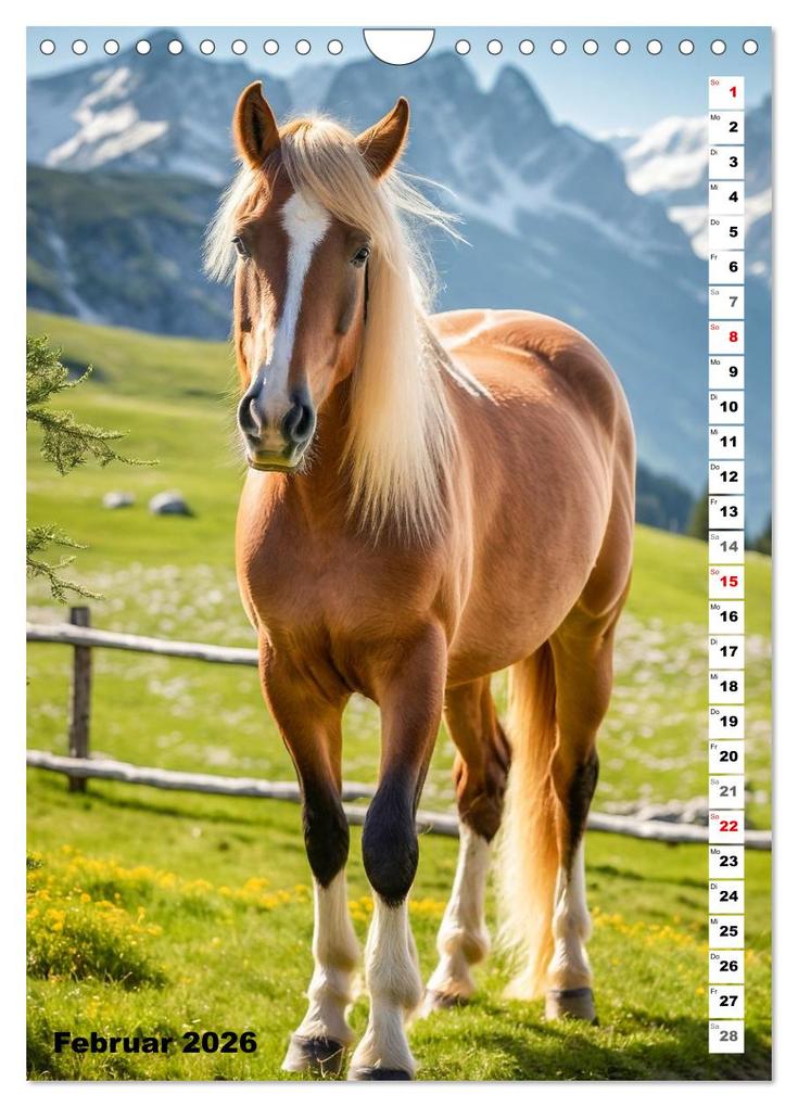 Weitere Ansicht: Pferdekalender - Wunderschöne Pferde in Natur und Portraits (Wandkalender 2026 DIN A4 hoch), CALVENDO Monatskalender | MB Fotografie, Calvendo