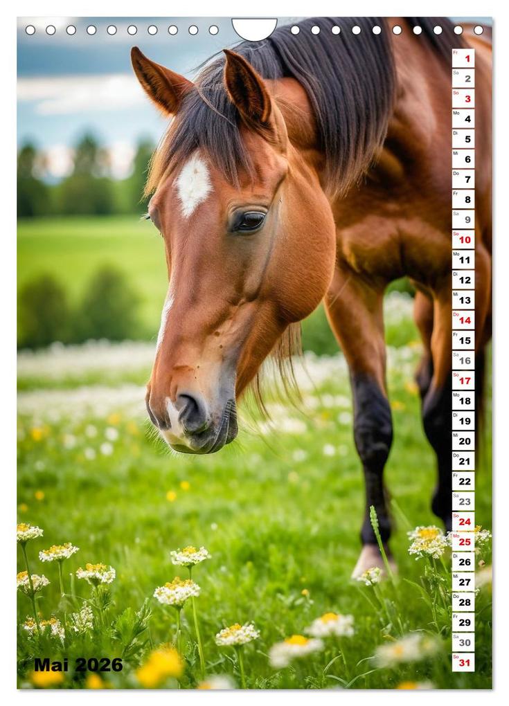 Weitere Ansicht: Pferdekalender - Wunderschöne Pferde in Natur und Portraits (Wandkalender 2026 DIN A4 hoch), CALVENDO Monatskalender | MB Fotografie, Calvendo