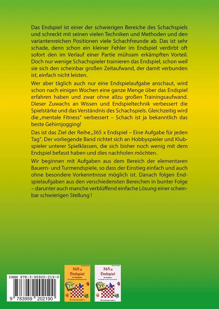Weitere Ansicht: 365 x Endspiel für Einsteiger | Heinz Brunthaler