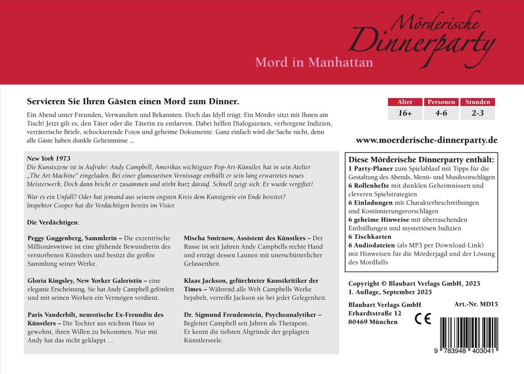 Weitere Ansicht: Mord in Manhattan | Christiane Fux