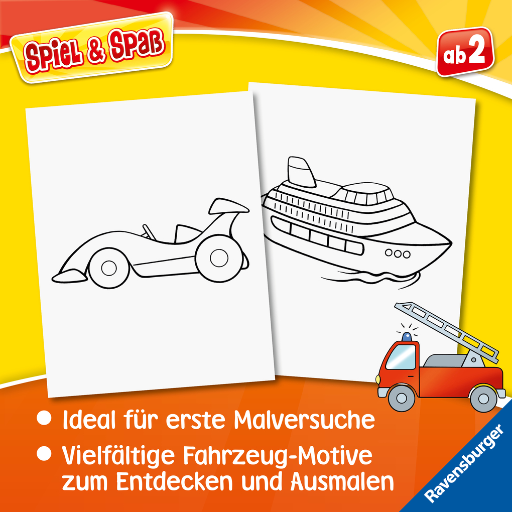 Weitere Ansicht: Spiel & Spaß - Mein allererster Malblock: Fahrzeuge