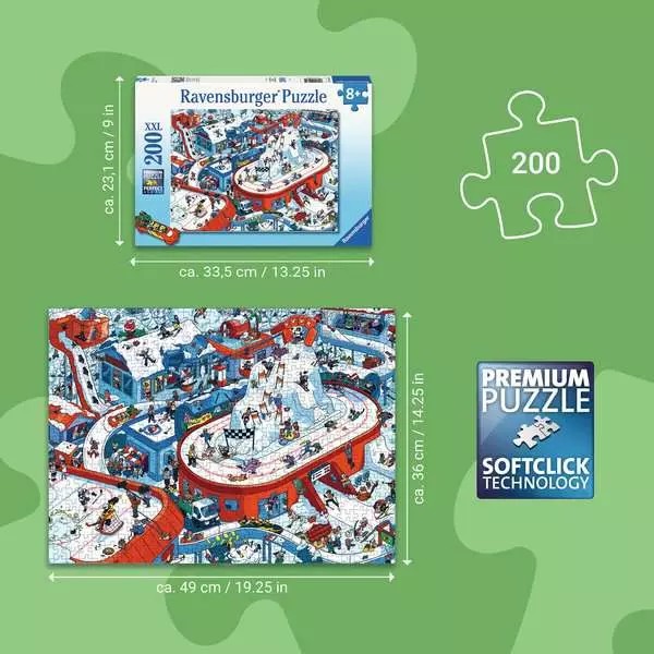 Weitere Ansicht: Kinderpuzzle 200 XXL Teile - Trubel im Winterdorf