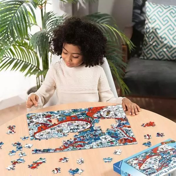 Weitere Ansicht: Kinderpuzzle 200 XXL Teile - Trubel im Winterdorf