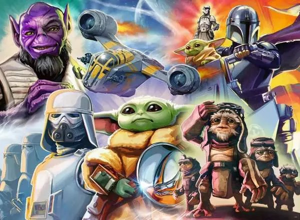 Weitere Ansicht: Erwachsenenpuzzle 500 Teile - The Mandalorian and Grogu
