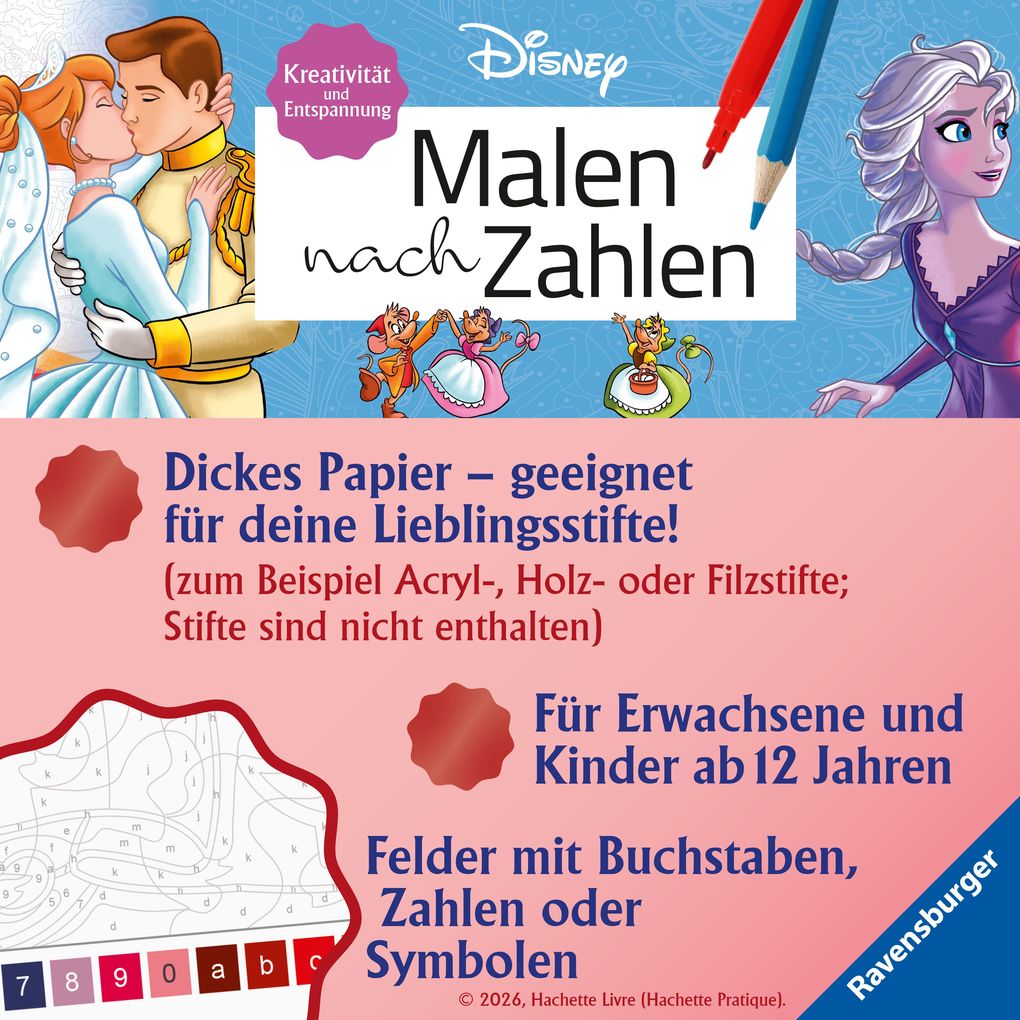 Weitere Ansicht: Disney Malen nach Zahlen: Prinzessinnen