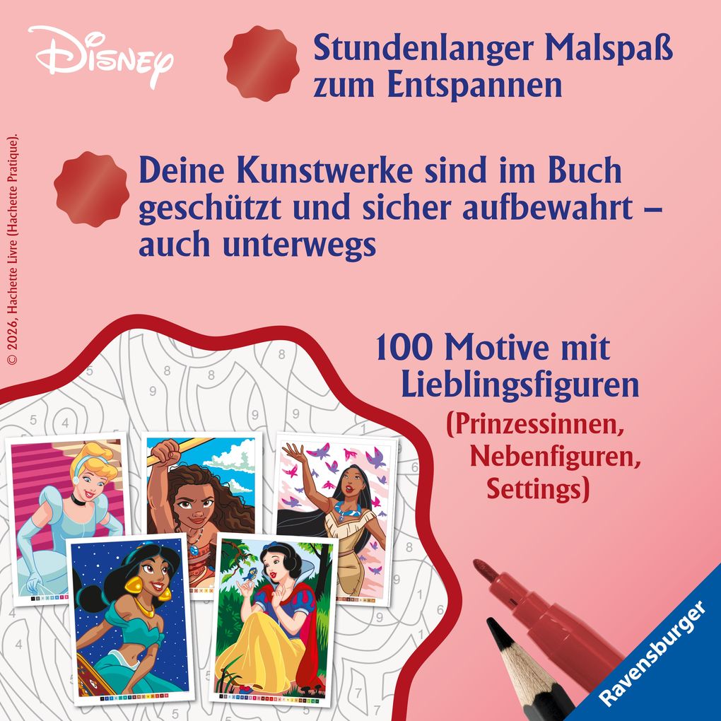 Weitere Ansicht: Disney Malen nach Zahlen: Prinzessinnen