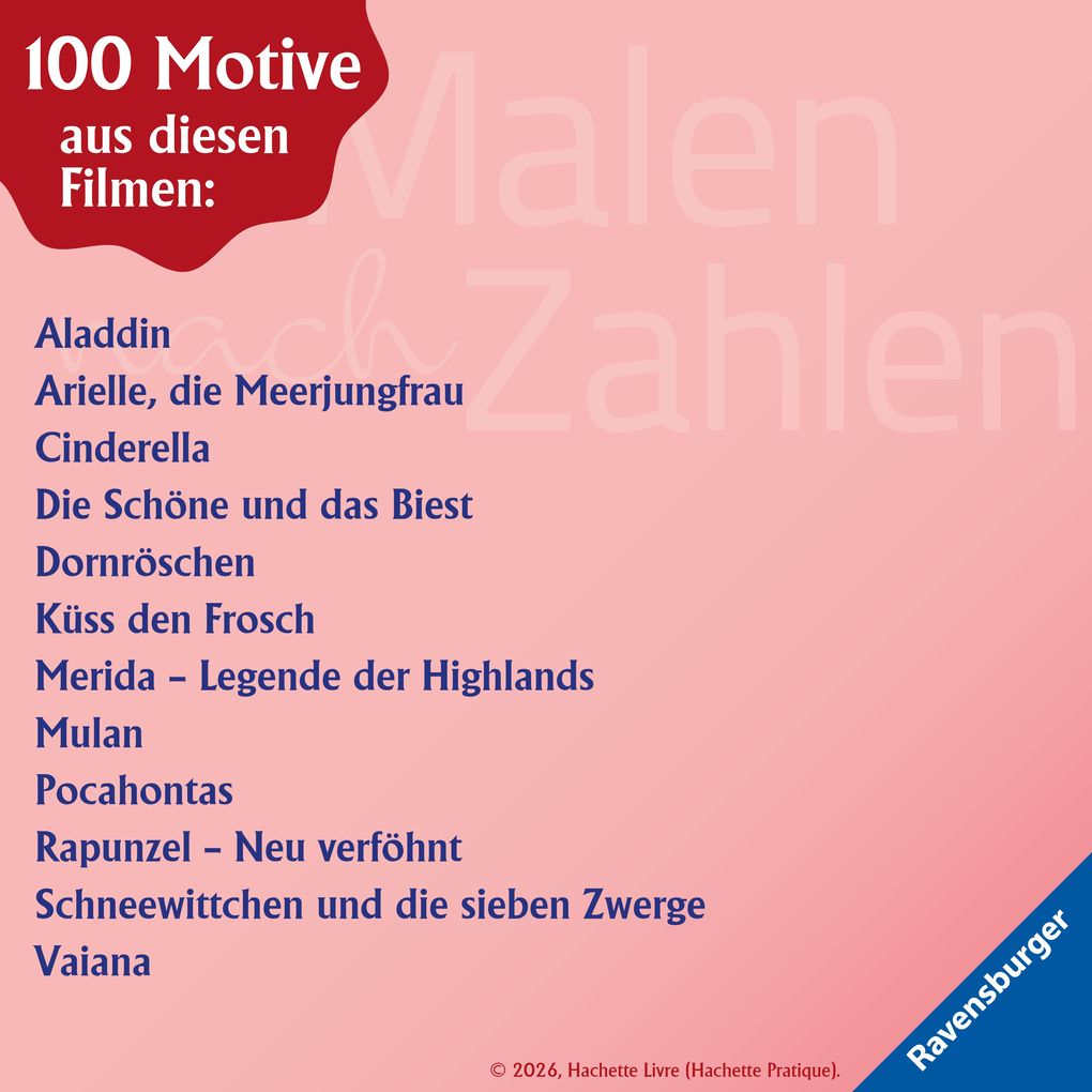 Weitere Ansicht: Disney Malen nach Zahlen: Prinzessinnen