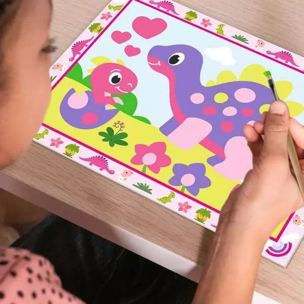 Weitere Ansicht: CreArt, Malen nach Zahlen Junior - Bunte Dinosaurier