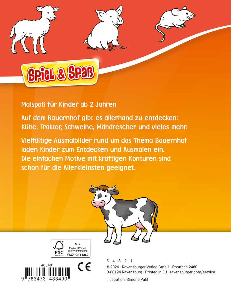 Weitere Ansicht: Spiel & Spaß - Mein allererster Malblock: Bauernhof