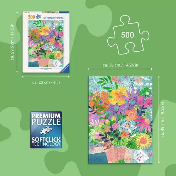 Weitere Ansicht: Erwachsenenpuzzle 500 Teile - Blumen für dich