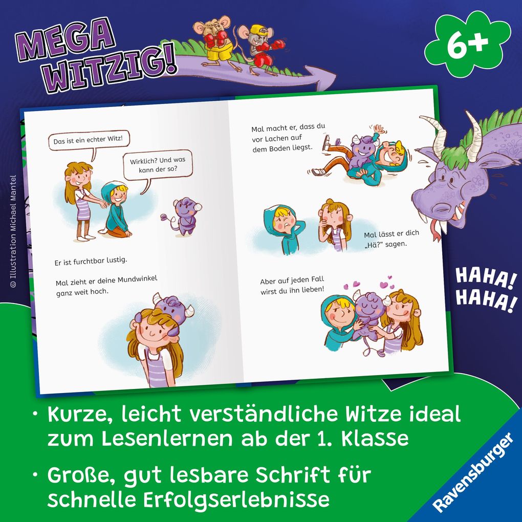 Weitere Ansicht: Mega witzig! Die besten Witze für Erstleser | Michael Mantel
