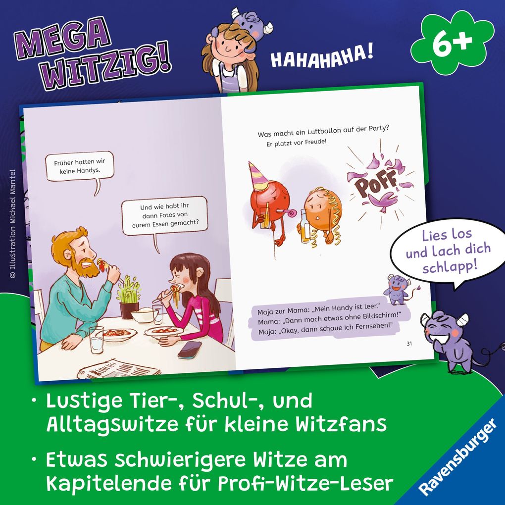 Weitere Ansicht: Mega witzig! Die besten Witze für Erstleser | Michael Mantel