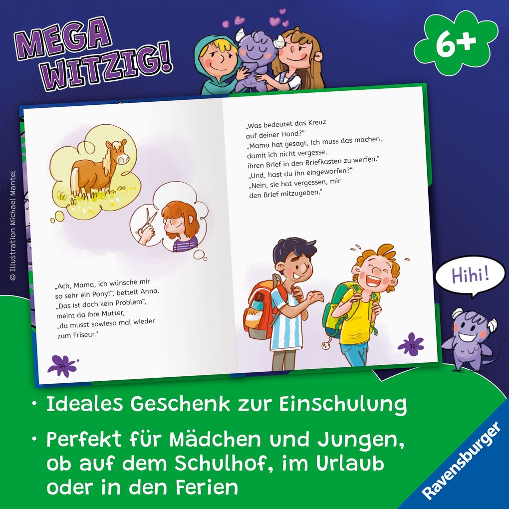 Weitere Ansicht: Mega witzig! Die besten Witze für Erstleser | Michael Mantel