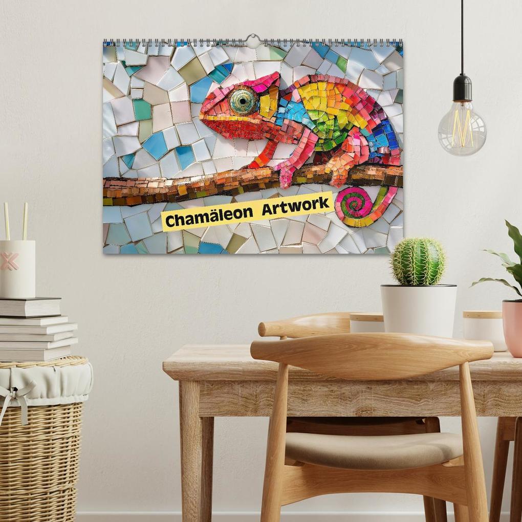 Weitere Ansicht: Chamäleon Artwork (Wandkalender 2026 DIN A3 quer), CALVENDO Monatskalender | Susan Michel, Calvendo