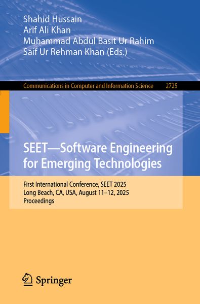 Produktbild: SEET-Software Engineering for Emerging Technologies