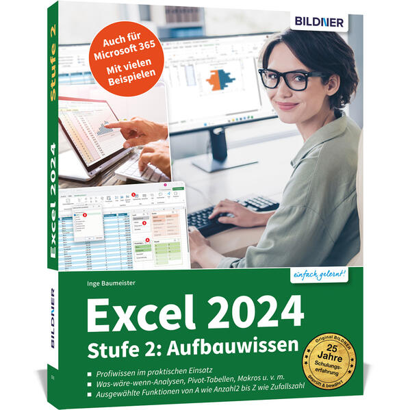 Produktbild: Excel 2024 - Stufe 2: Aufbauwissen | Inge Baumeister