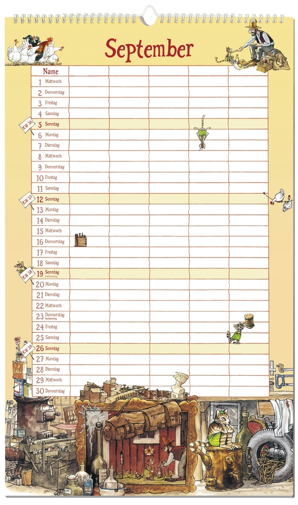 Weitere Ansicht: Pettersson und Findus. Familienkalender 2027 | Sven Nordqvist