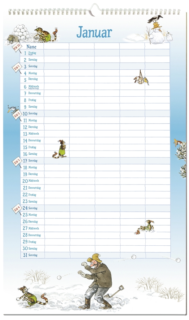 Weitere Ansicht: Pettersson und Findus. Familienkalender 2027 | Sven Nordqvist
