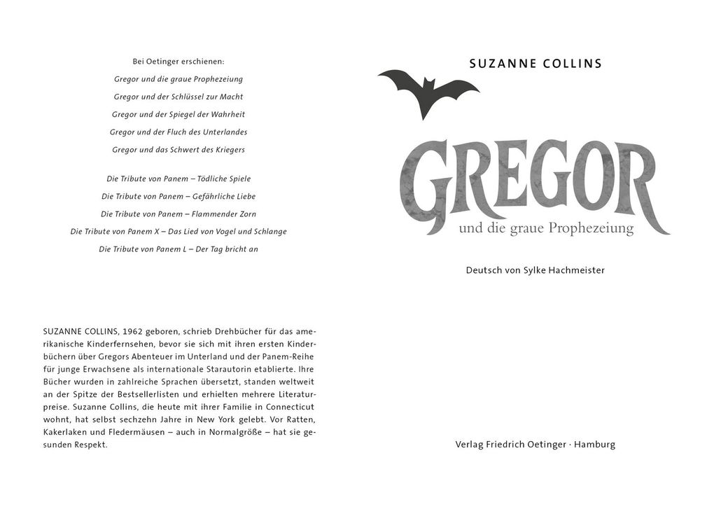 Weitere Ansicht: Gregor 1. Gregor und die graue Prophezeiung | Suzanne Collins