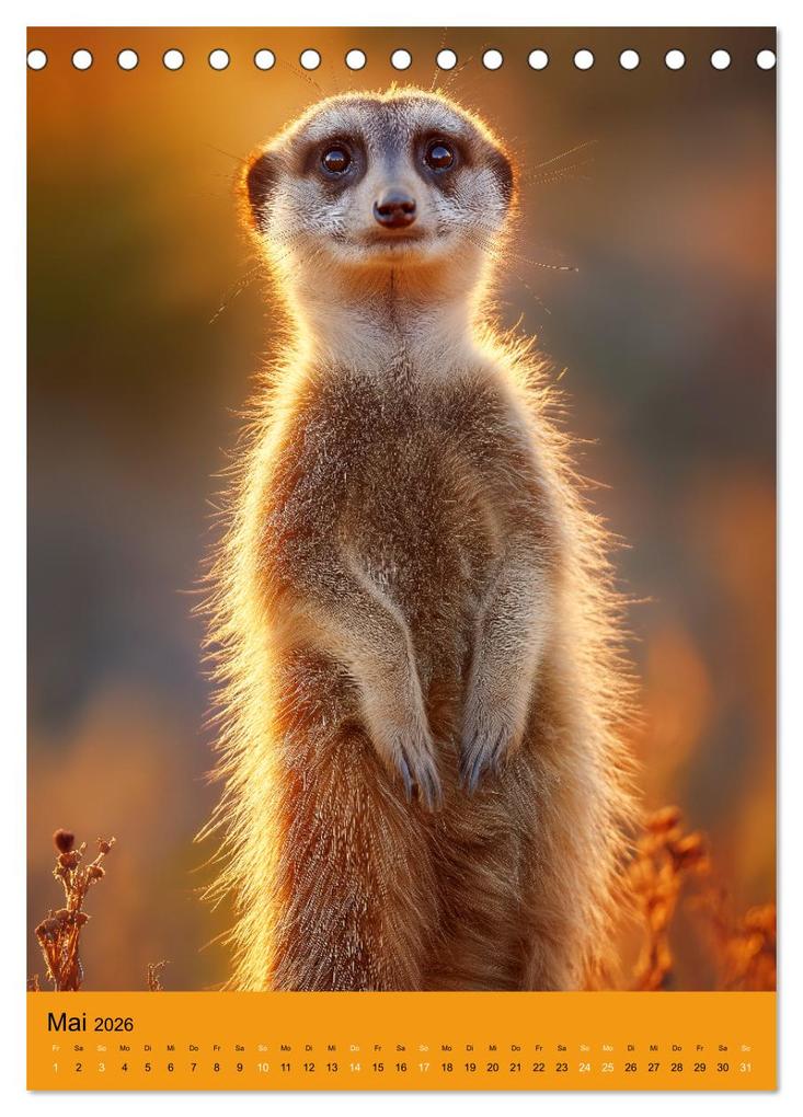 Weitere Ansicht: Die Erdmännchen Familie - Kalender der niedlichen Tiere (Tischkalender 2026 DIN A5 hoch), CALVENDO Monatskalender | MB Fotografie, Calvendo