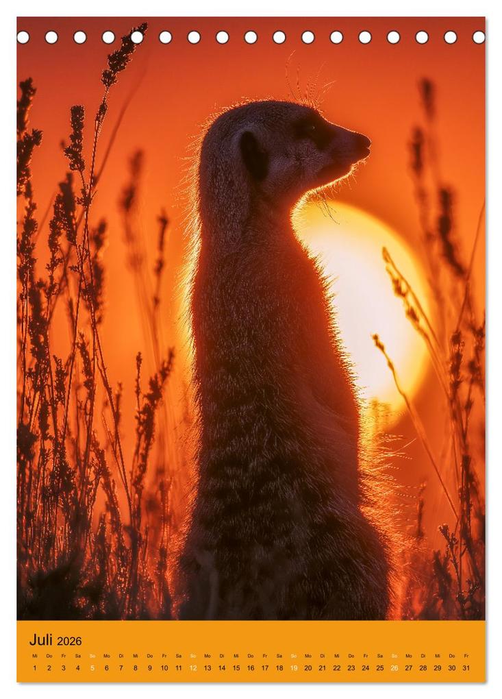 Weitere Ansicht: Die Erdmännchen Familie - Kalender der niedlichen Tiere (Tischkalender 2026 DIN A5 hoch), CALVENDO Monatskalender | MB Fotografie, Calvendo