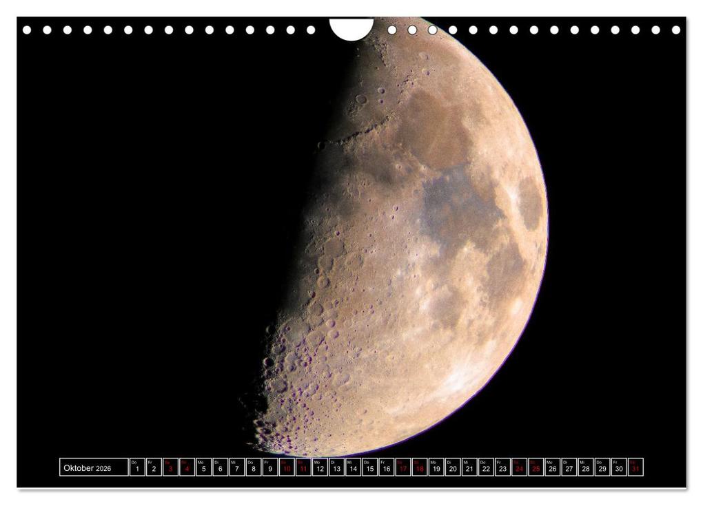 Weitere Ansicht: Faszination Mond - der etwas andere Mondkalender (Wandkalender 2026 DIN A4 quer), CALVENDO Monatskalender | Thomas Rasig, Calvendo