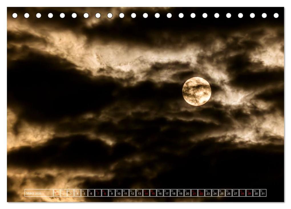 Weitere Ansicht: Faszination Mond - der etwas andere Mondkalender (Tischkalender 2026 DIN A5 quer), CALVENDO Monatskalender | Thomas Rasig, Calvendo