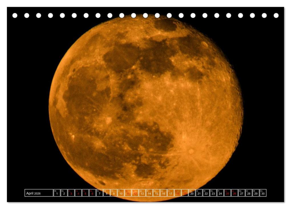 Weitere Ansicht: Faszination Mond - der etwas andere Mondkalender (Tischkalender 2026 DIN A5 quer), CALVENDO Monatskalender | Thomas Rasig, Calvendo