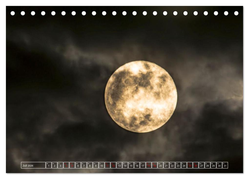 Weitere Ansicht: Faszination Mond - der etwas andere Mondkalender (Tischkalender 2026 DIN A5 quer), CALVENDO Monatskalender | Thomas Rasig, Calvendo