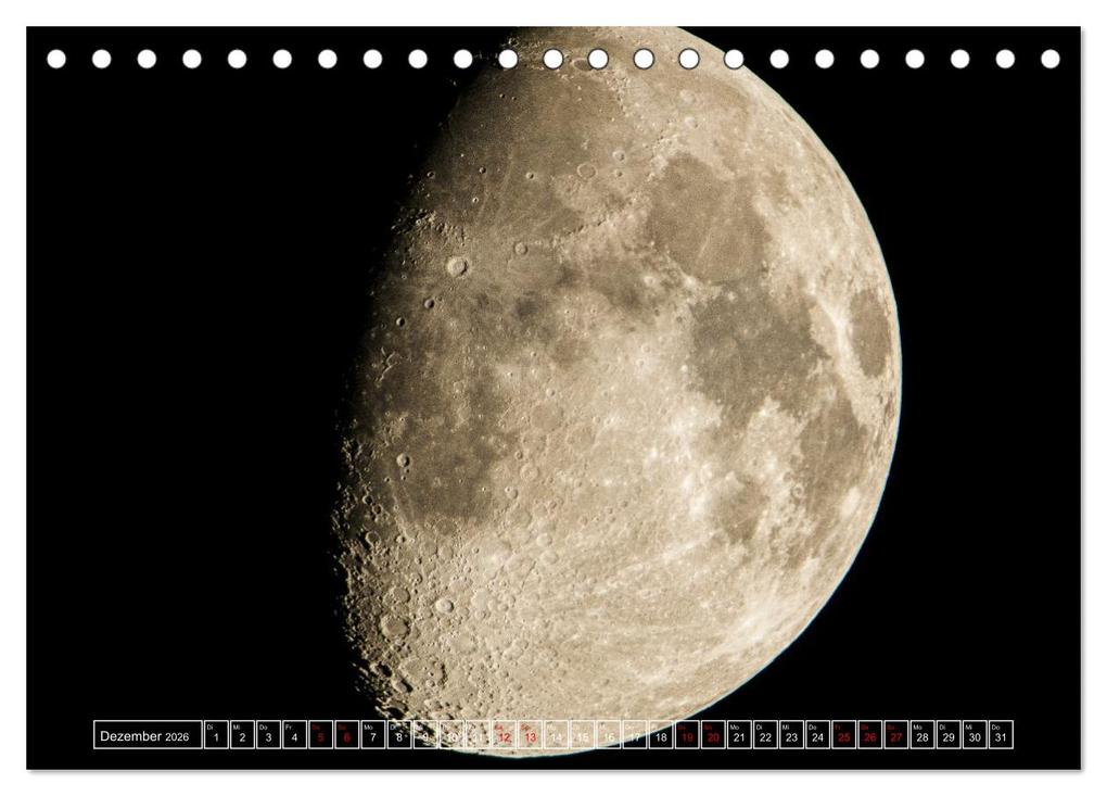 Weitere Ansicht: Faszination Mond - der etwas andere Mondkalender (Tischkalender 2026 DIN A5 quer), CALVENDO Monatskalender | Thomas Rasig, Calvendo
