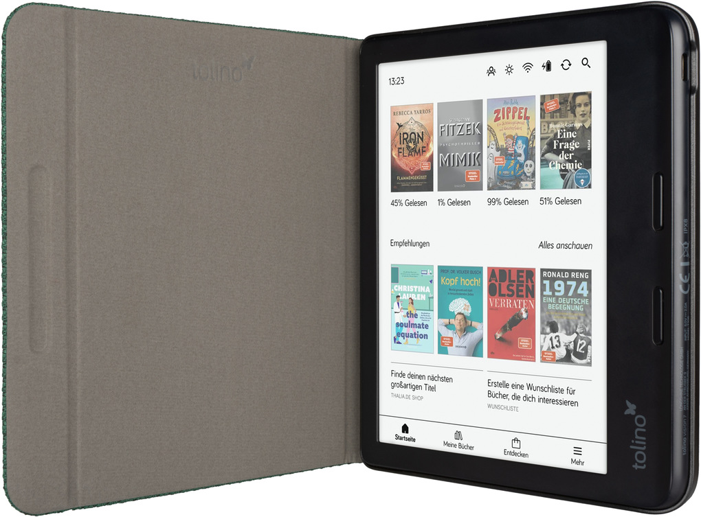 Weitere Ansicht: tolino vision Slimfit Premium Cover green weave round edge