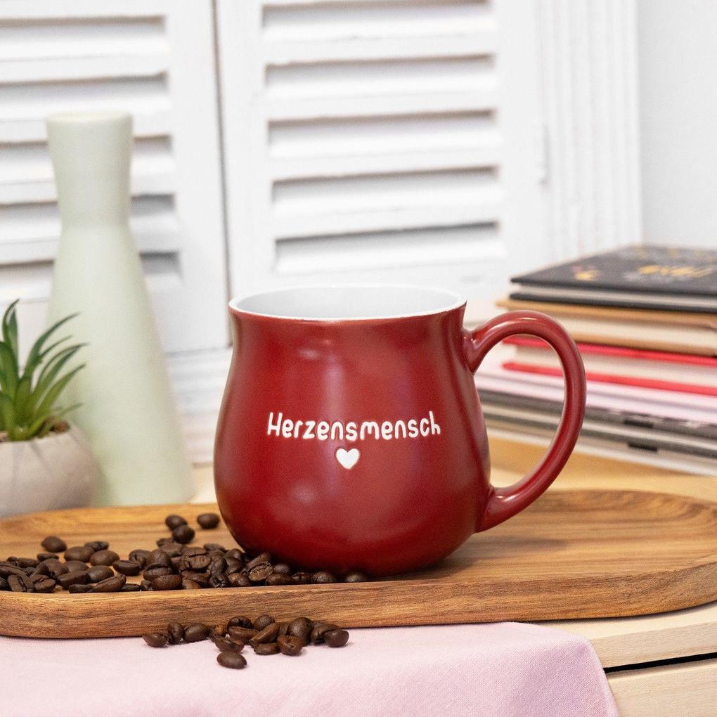 Weitere Ansicht: GRUSS & CO Tasse bauchig graviert "Herzensmensch"