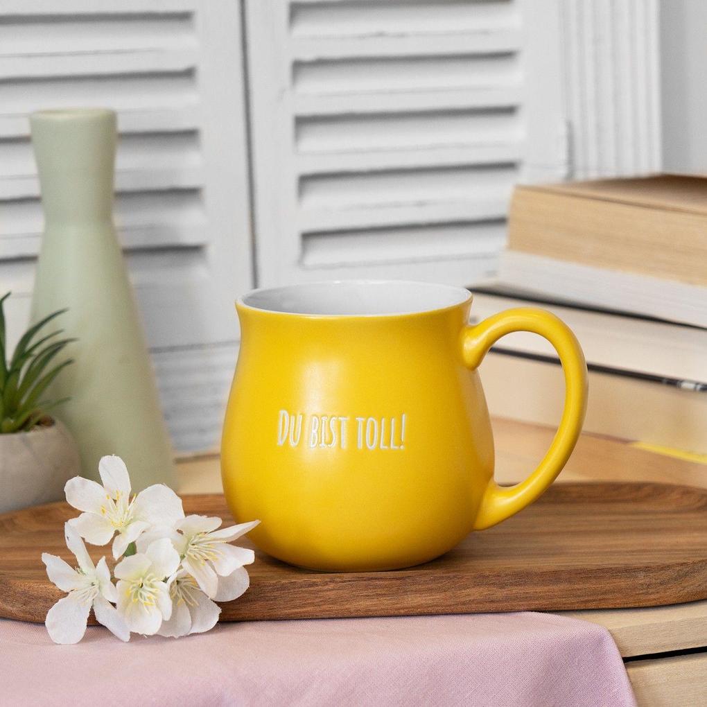 Weitere Ansicht: GRUSS & CO Tasse bauchig graviert "Du bist toll"
