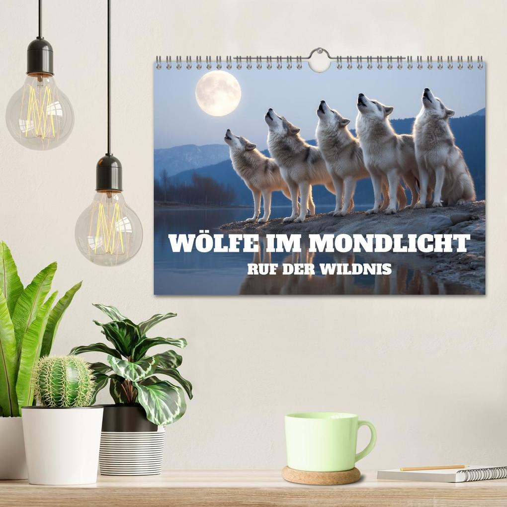 Weitere Ansicht: Wölfe im Mondlicht - Ruf der Wildnis (Wandkalender 2026 DIN A4 quer), CALVENDO Monatskalender | MB Fotografie, Calvendo