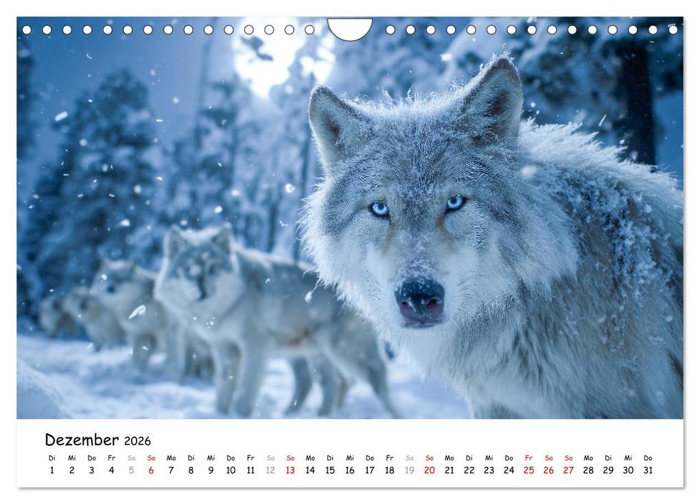 Weitere Ansicht: Wölfe im Mondlicht - Ruf der Wildnis (Wandkalender 2026 DIN A4 quer), CALVENDO Monatskalender | MB Fotografie, Calvendo