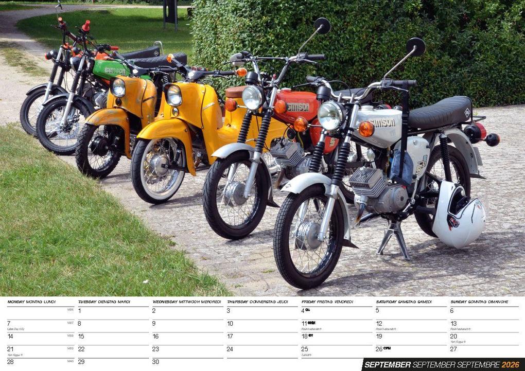 Weitere Ansicht: Simson Kleinkrafträder Kalender 2026