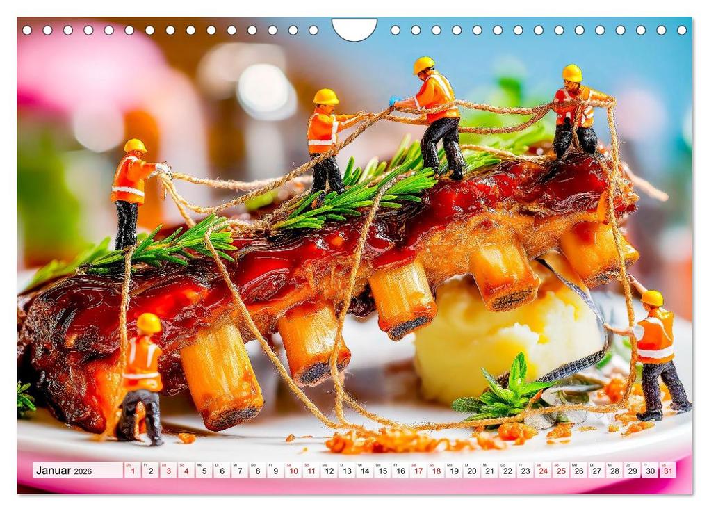 Weitere Ansicht: BBQ in Miniatur - Kleine Helden am Braten und Grillen (Wandkalender 2026 DIN A4 quer), CALVENDO Monatskalender | Anja Frost, Calvendo