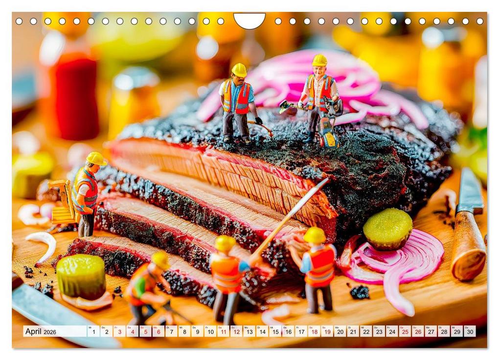Weitere Ansicht: BBQ in Miniatur - Kleine Helden am Braten und Grillen (Wandkalender 2026 DIN A4 quer), CALVENDO Monatskalender | Anja Frost, Calvendo
